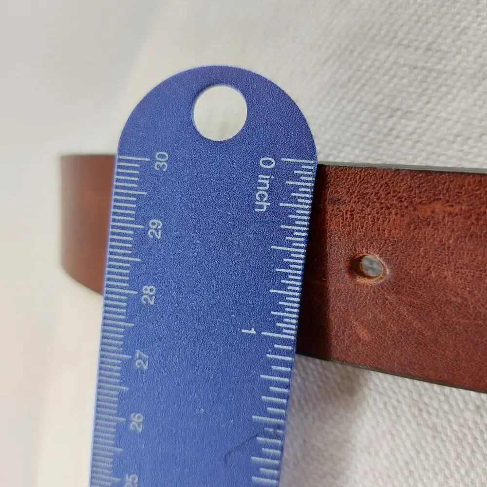 Talbots Italian Saddle Leather Belt Brown Wicker L